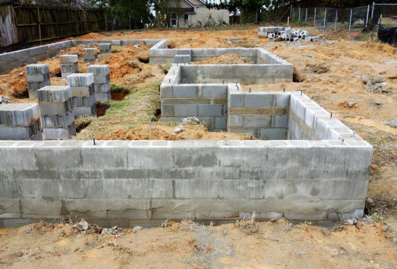 Foundation of Concrete Blocks